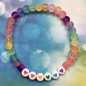 Glow-in-the-Dark Rainbow Pride Bracelet